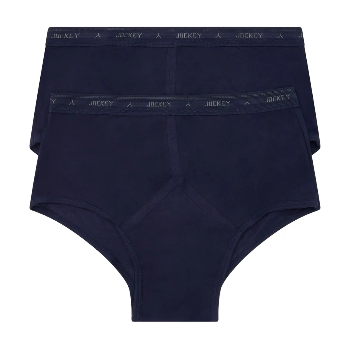 2 Pairs X Jockey Navy Y-Front Mens Underwear Briefs