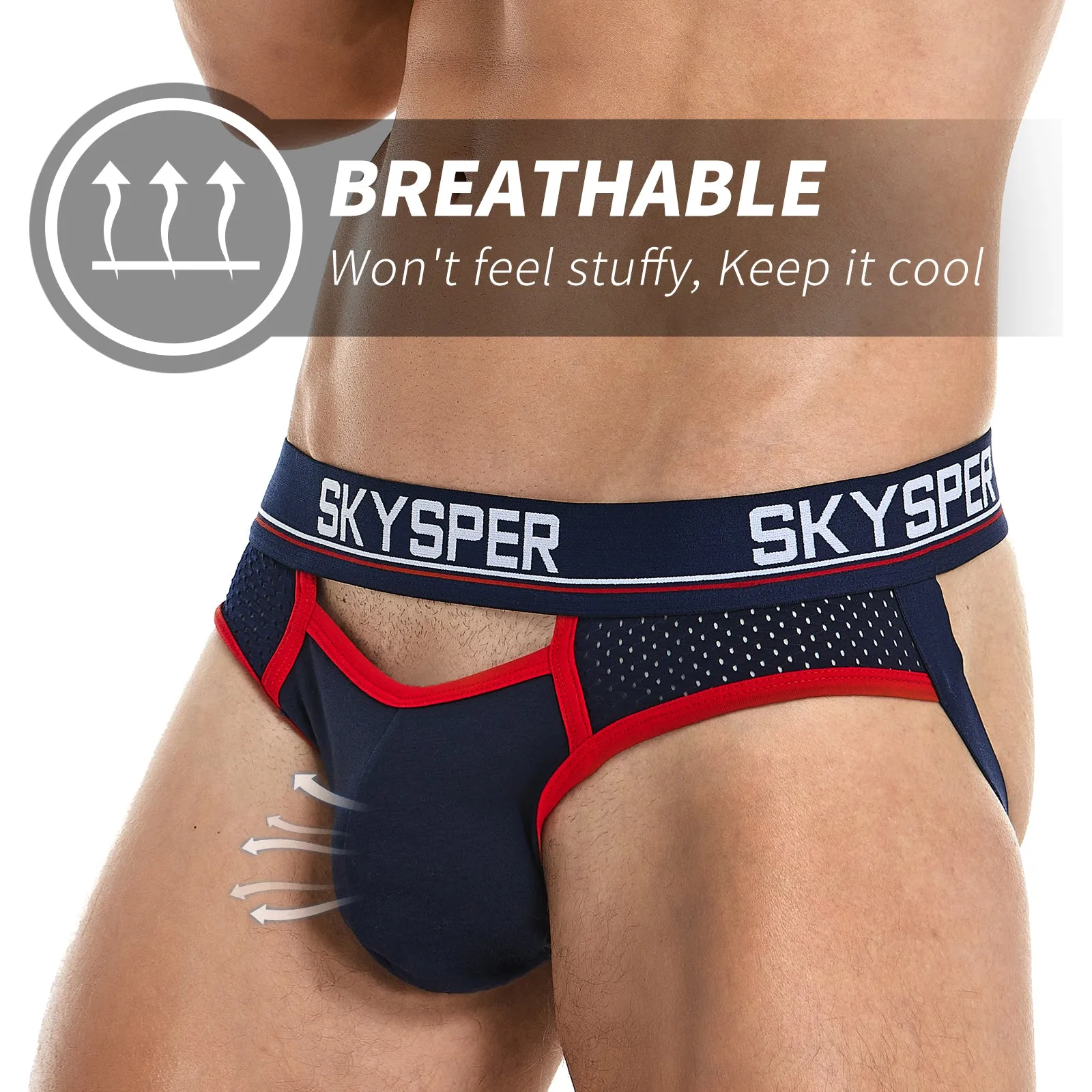 25SK - SKYSPER Men's Cotton Jockstrap Underwear Athletic Supporter