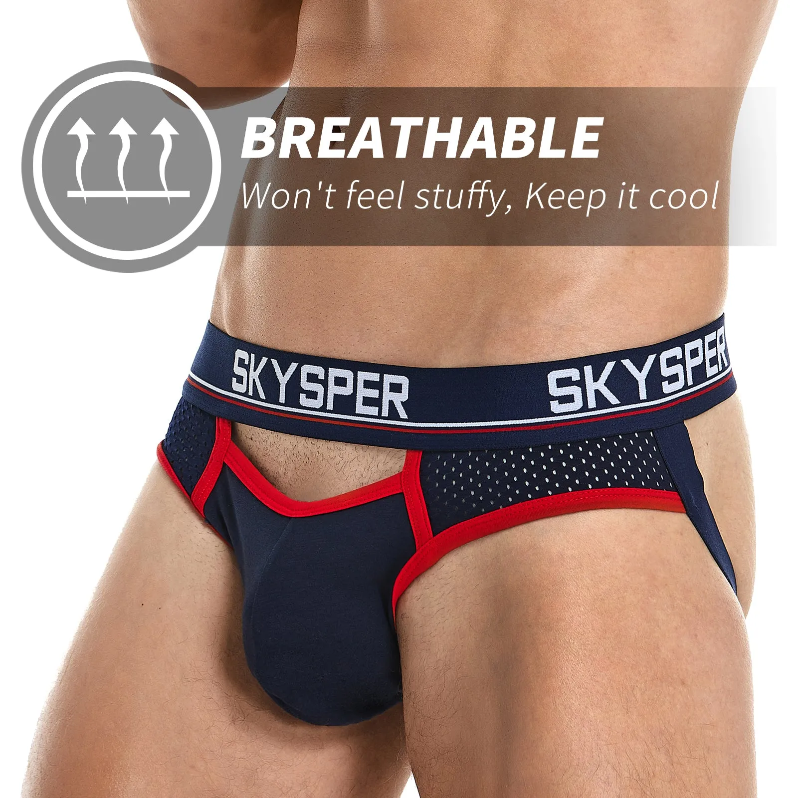 25SK - SKYSPER Men's Cotton Jockstrap Underwear Athletic Supporter