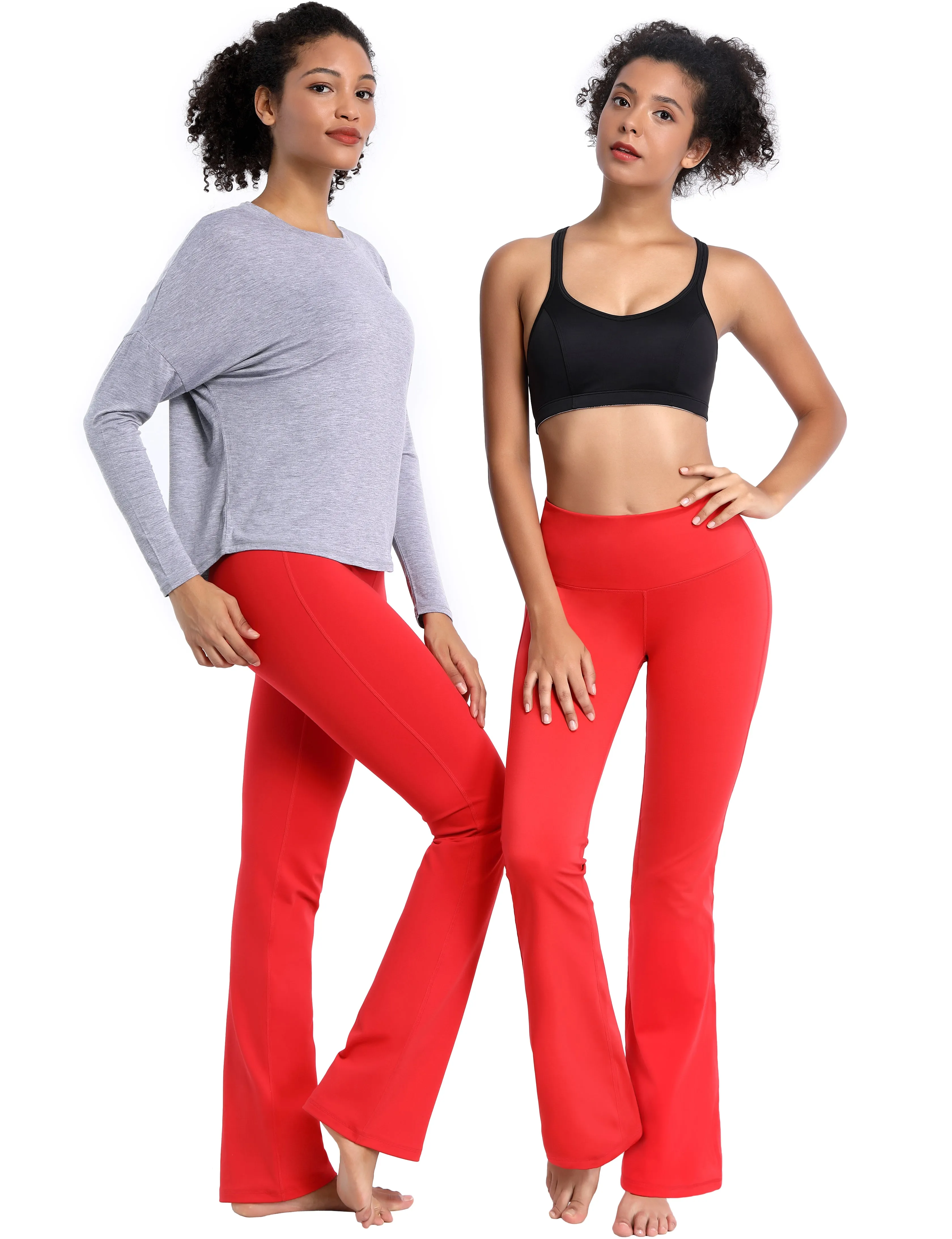 29" 31" 33" 35" 37" High Waist Bootcut Leggings Leggings Scarlet