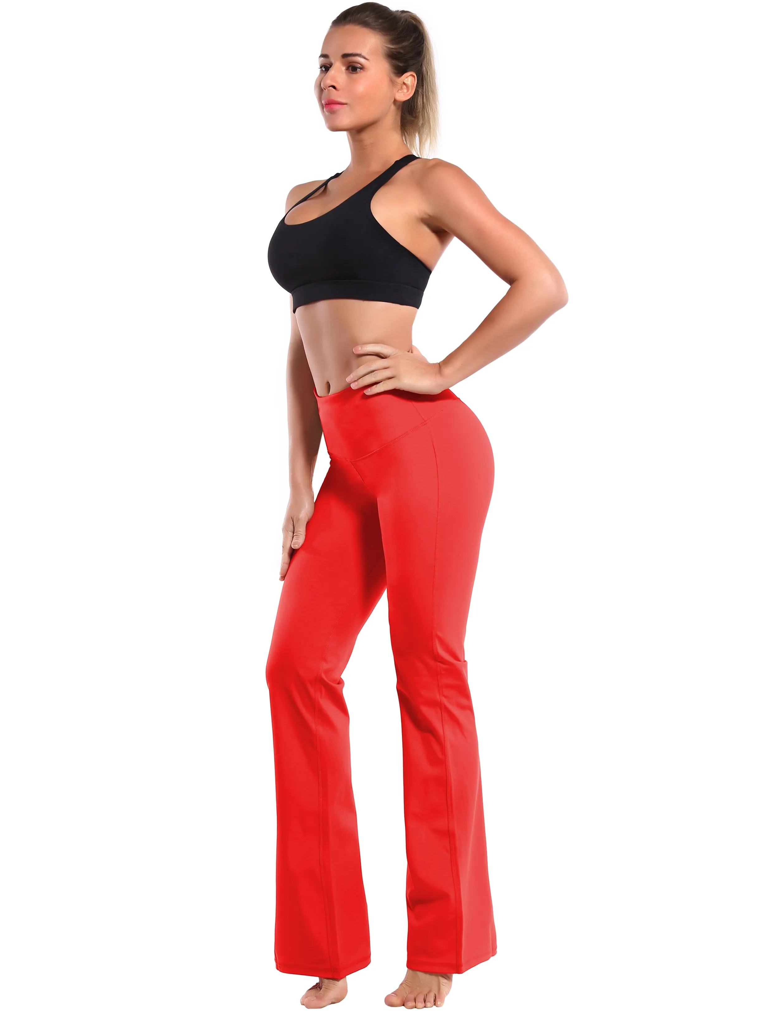 29" 31" 33" 35" 37" High Waist Bootcut Leggings Leggings Scarlet