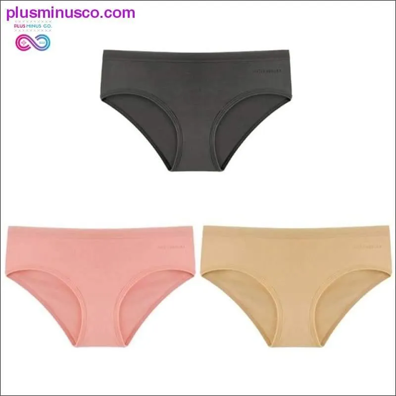 3PCS/Set Women's Panties Cotton Underwear Solid Color Briefs