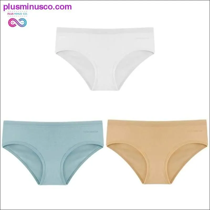 3PCS/Set Women's Panties Cotton Underwear Solid Color Briefs