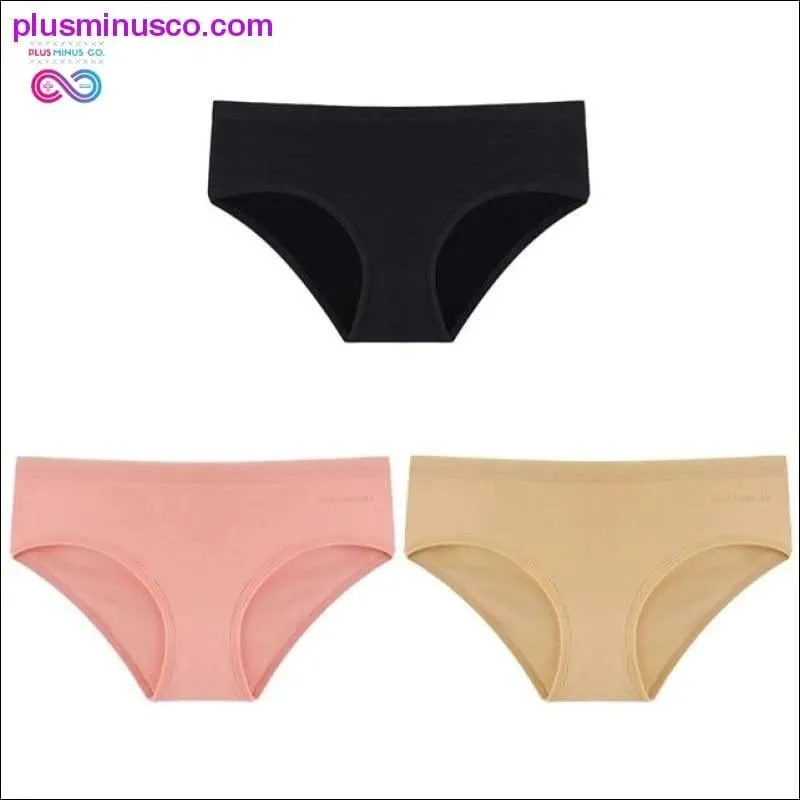 3PCS/Set Women's Panties Cotton Underwear Solid Color Briefs