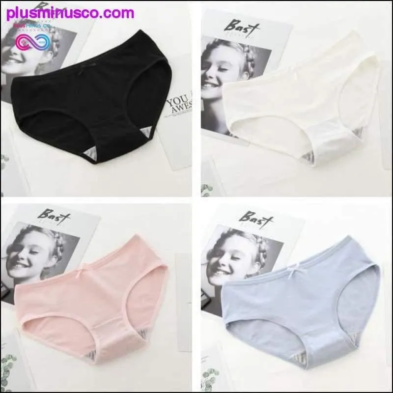 4pcs Breathable Cotton Underwear With Plus Sizes Available