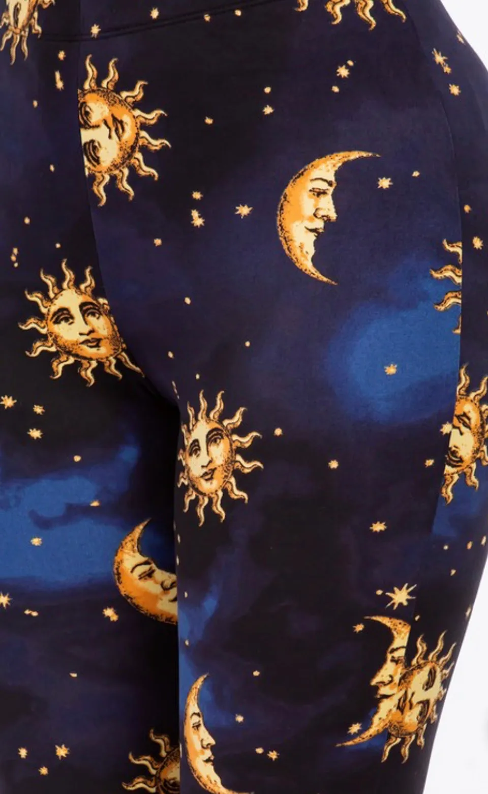 90's Celestial Vibe Bell Bottom Leggings