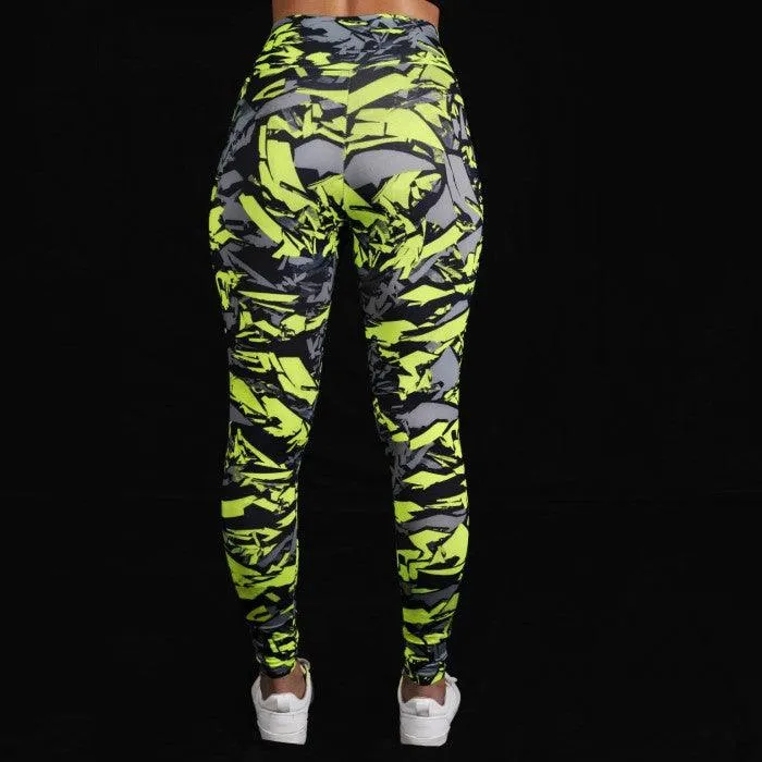 Allure Leggings: Neon Fusion Camo- Sale