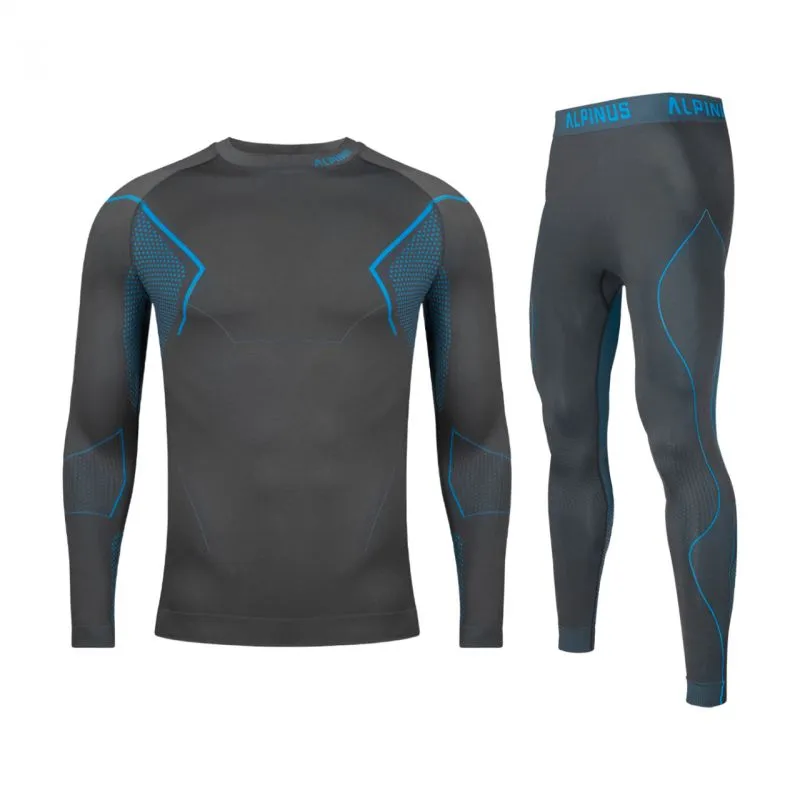 Alpinus Mens Active Base Layer Set Thermoactive Underwear - Gray