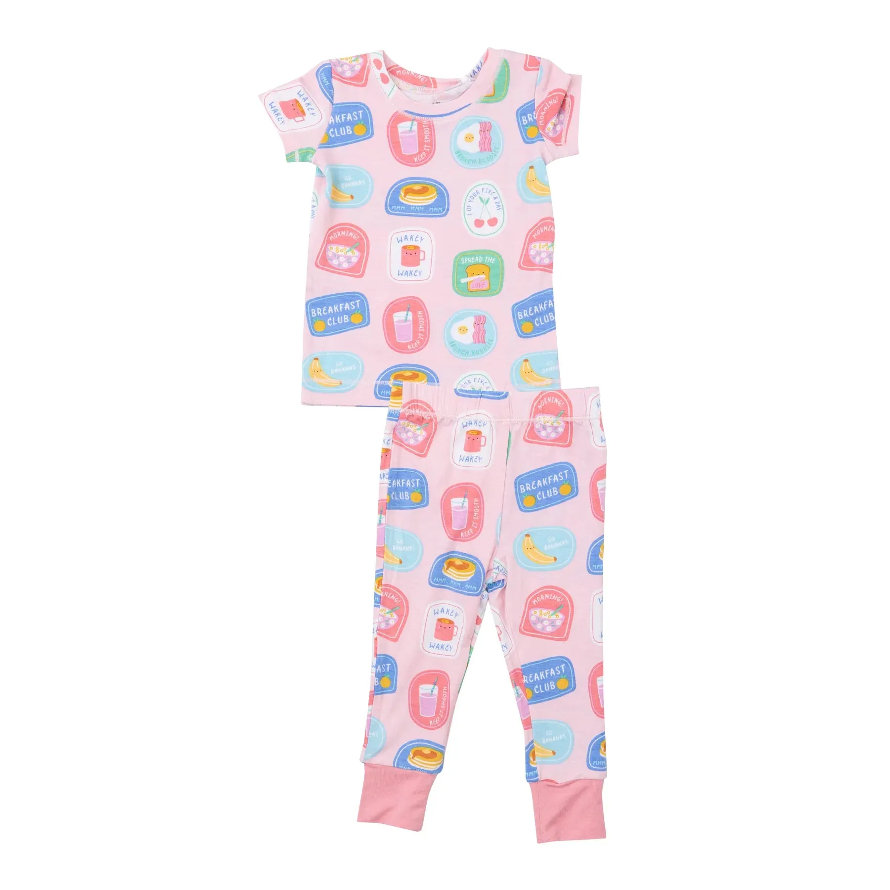 Angel Dear - Kids Pajamas - Breakfast Club Patches Pink