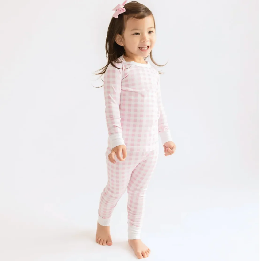 Baby Checks Spring 24 Long Pajamas Pink