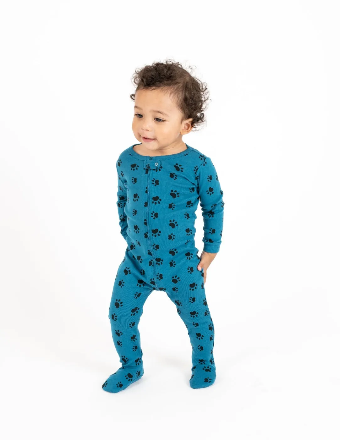 Baby Footed Paw Print Pajamas