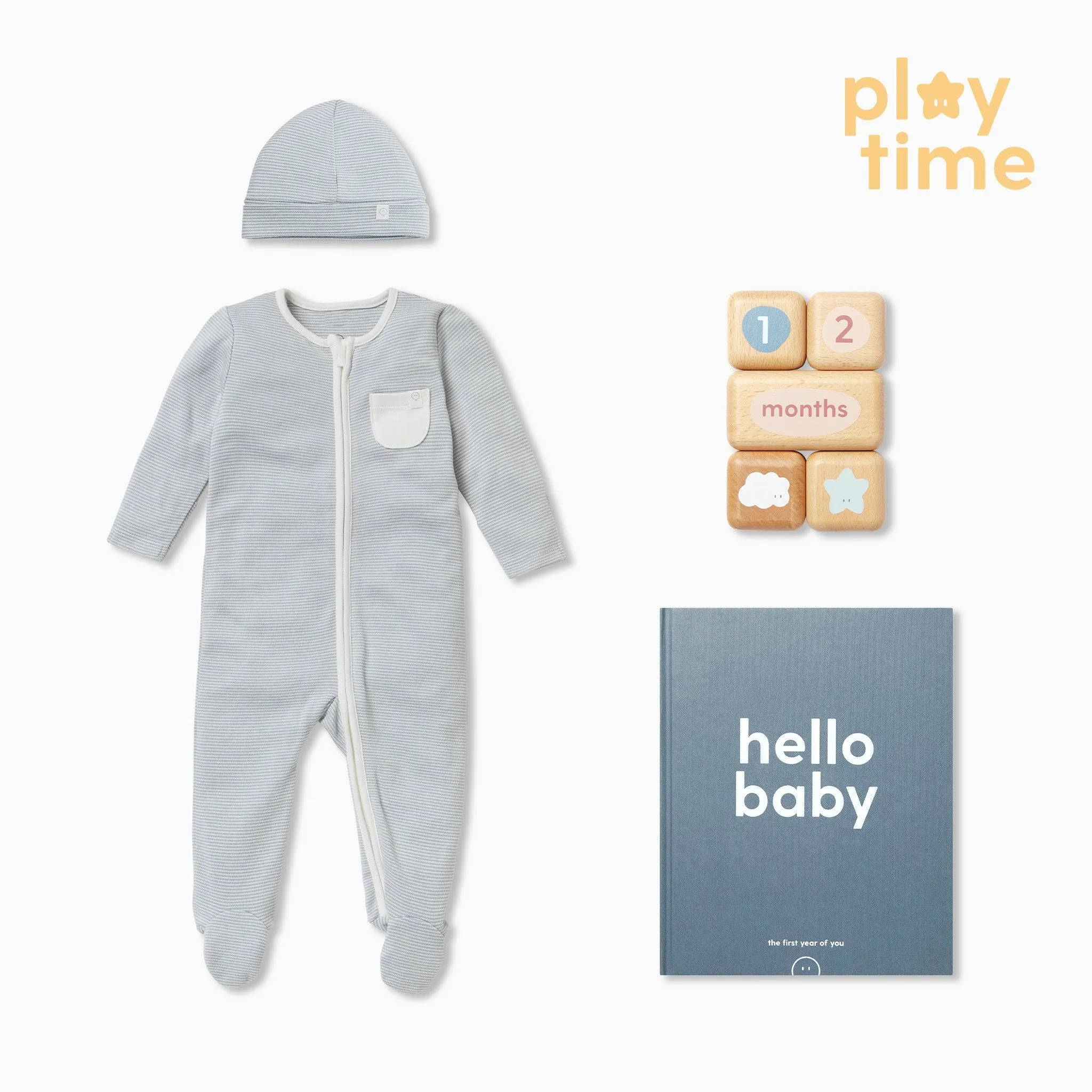 Baby Milestone & Clever Zip Baby Pajamas Gift Set