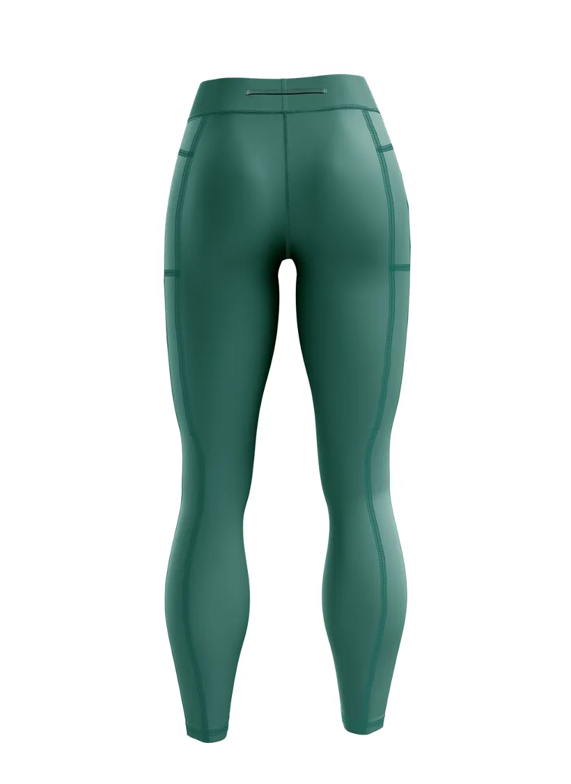 Basic b*tch forest green leggings