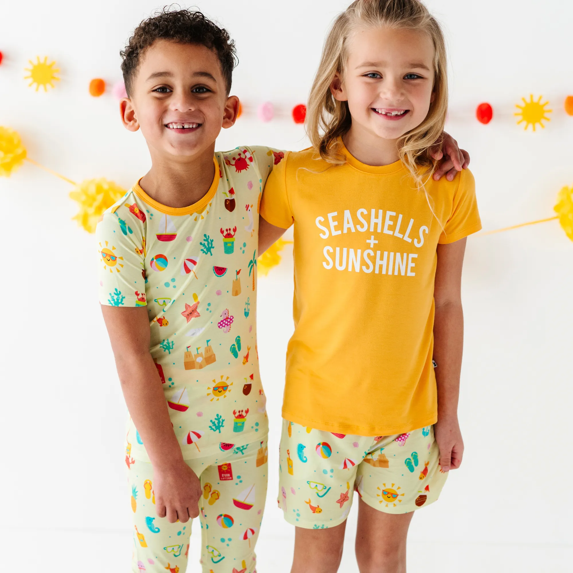 Beaches 'n Dreams Toddler/ Big Kid Short Sleeve Pajamas