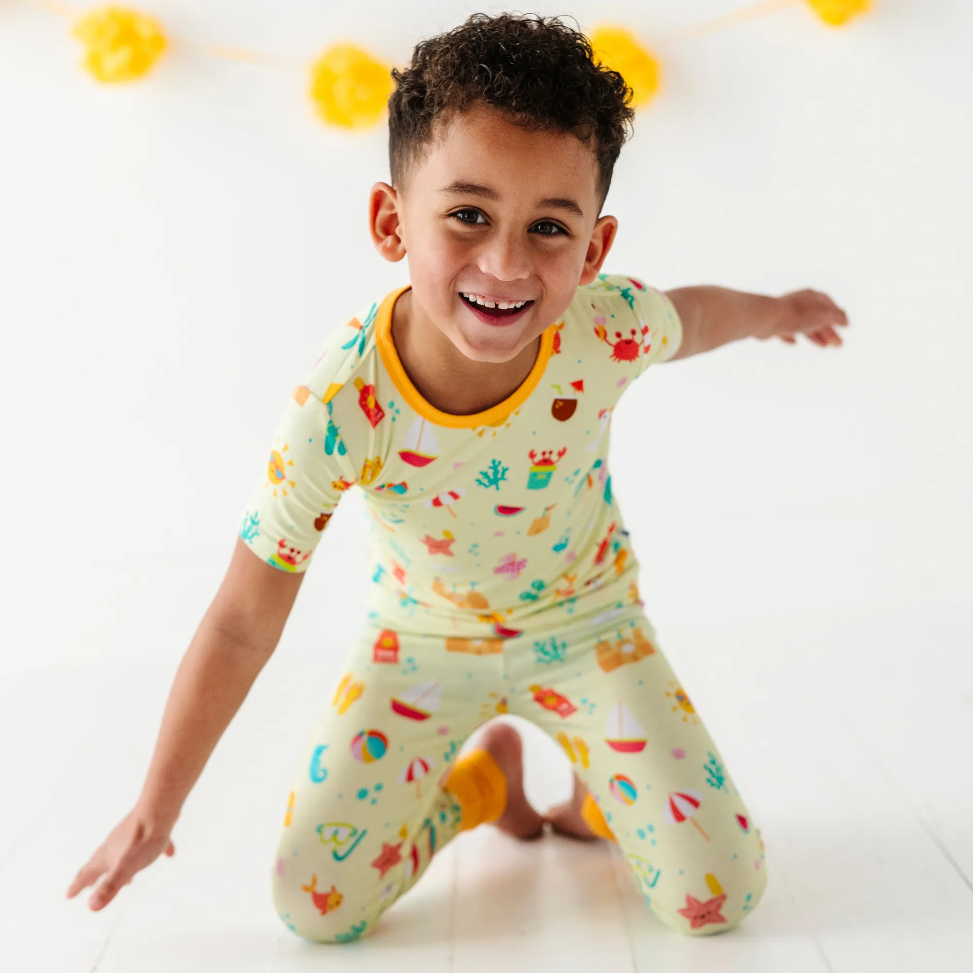 Beaches 'n Dreams Toddler/ Big Kid Short Sleeve Pajamas