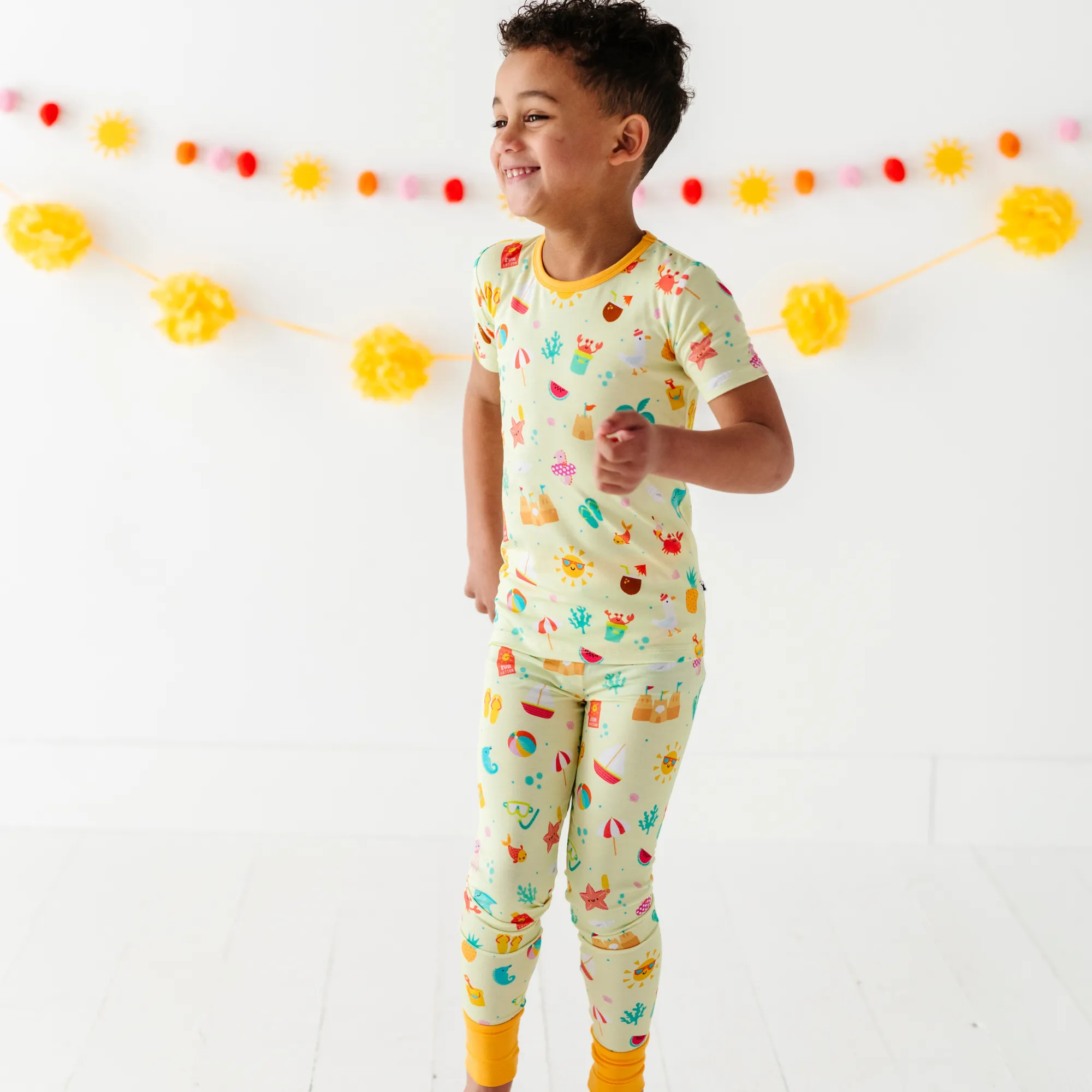 Beaches 'n Dreams Toddler/ Big Kid Short Sleeve Pajamas