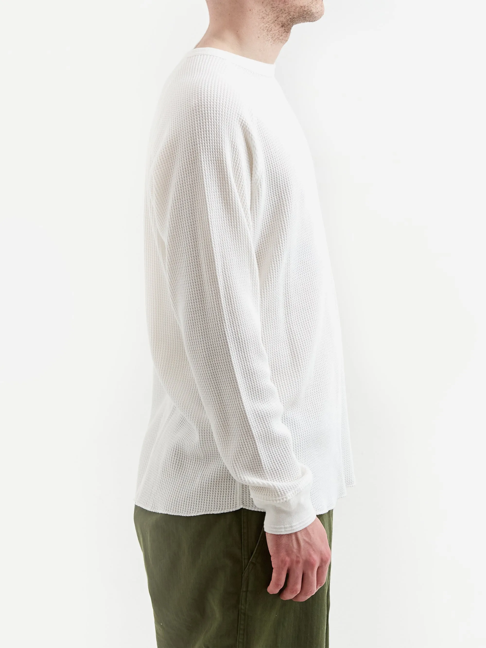 Beams Plus Crewneck Thermal - White