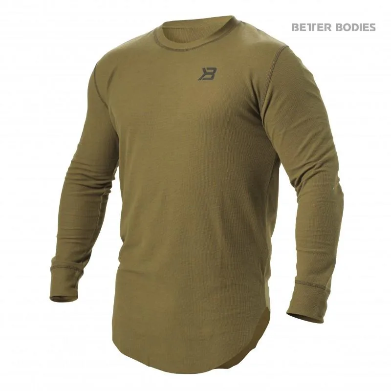 Better Bodies Harlem Thermal L-S - Military Green