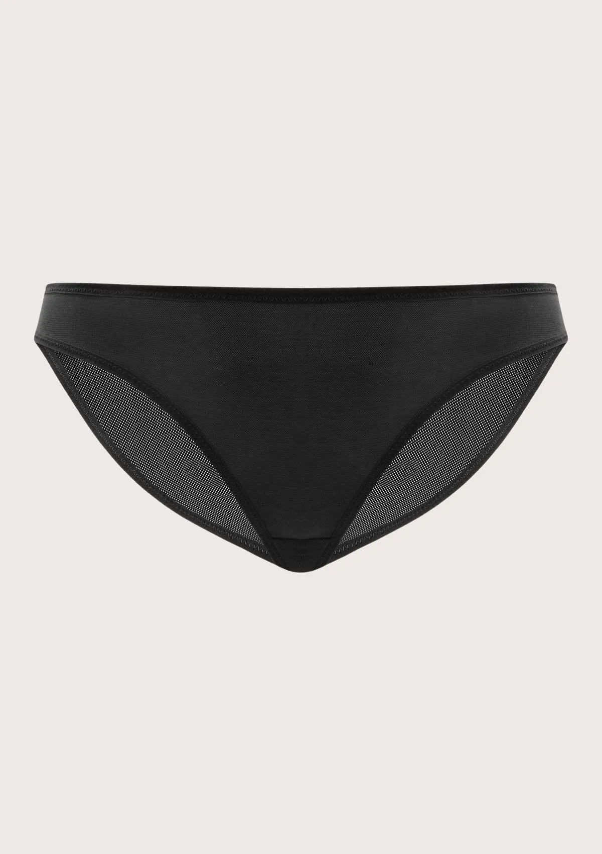 Billie Smooth Black Sheer Mesh Bikini Underwear