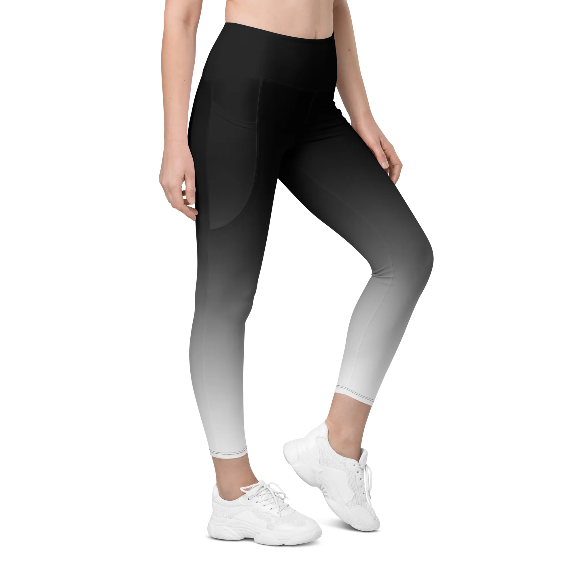 Black Blended Leggings with pockets