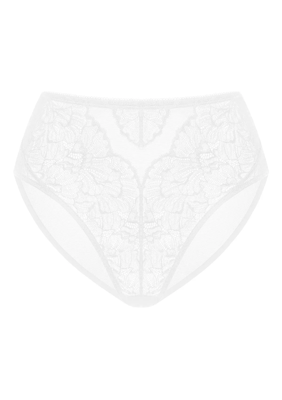 Blossom High-Rise White Lace Brief Underwear