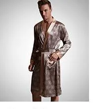 Brand Couple Pajamas Men Women Sexy Satin Silk Pajama