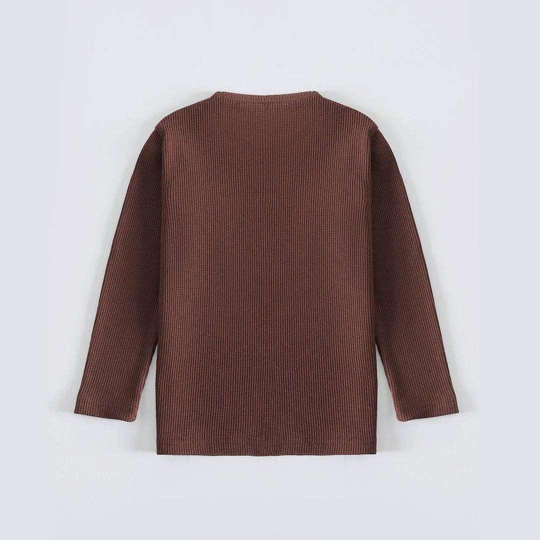 Brown Thermal Full Sleeve Tee