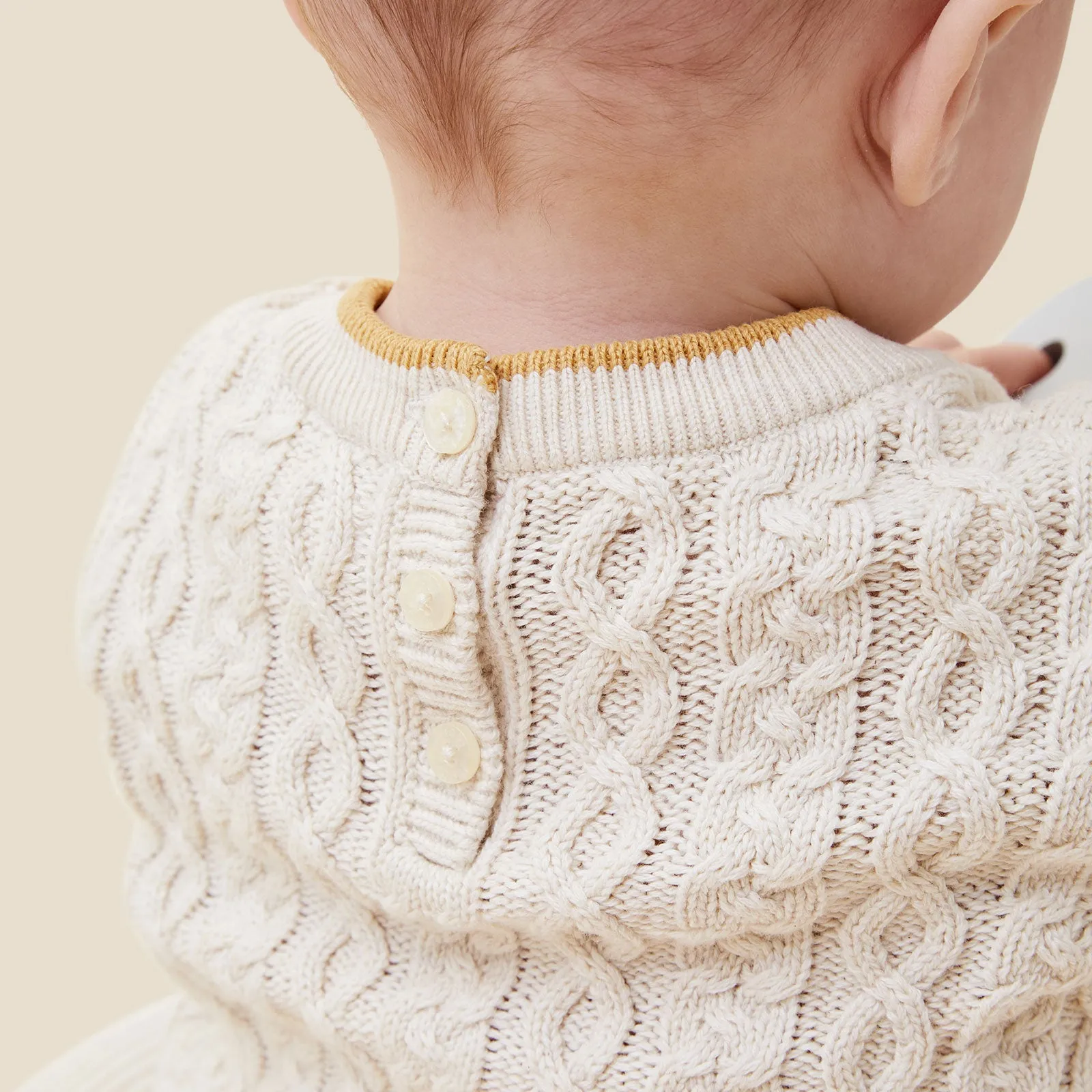 Cable Knit Tipped Sweater & Leggings Outfit