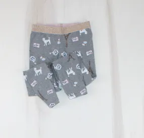 CARTERS POODLE LEGGINGS 4Y EUC