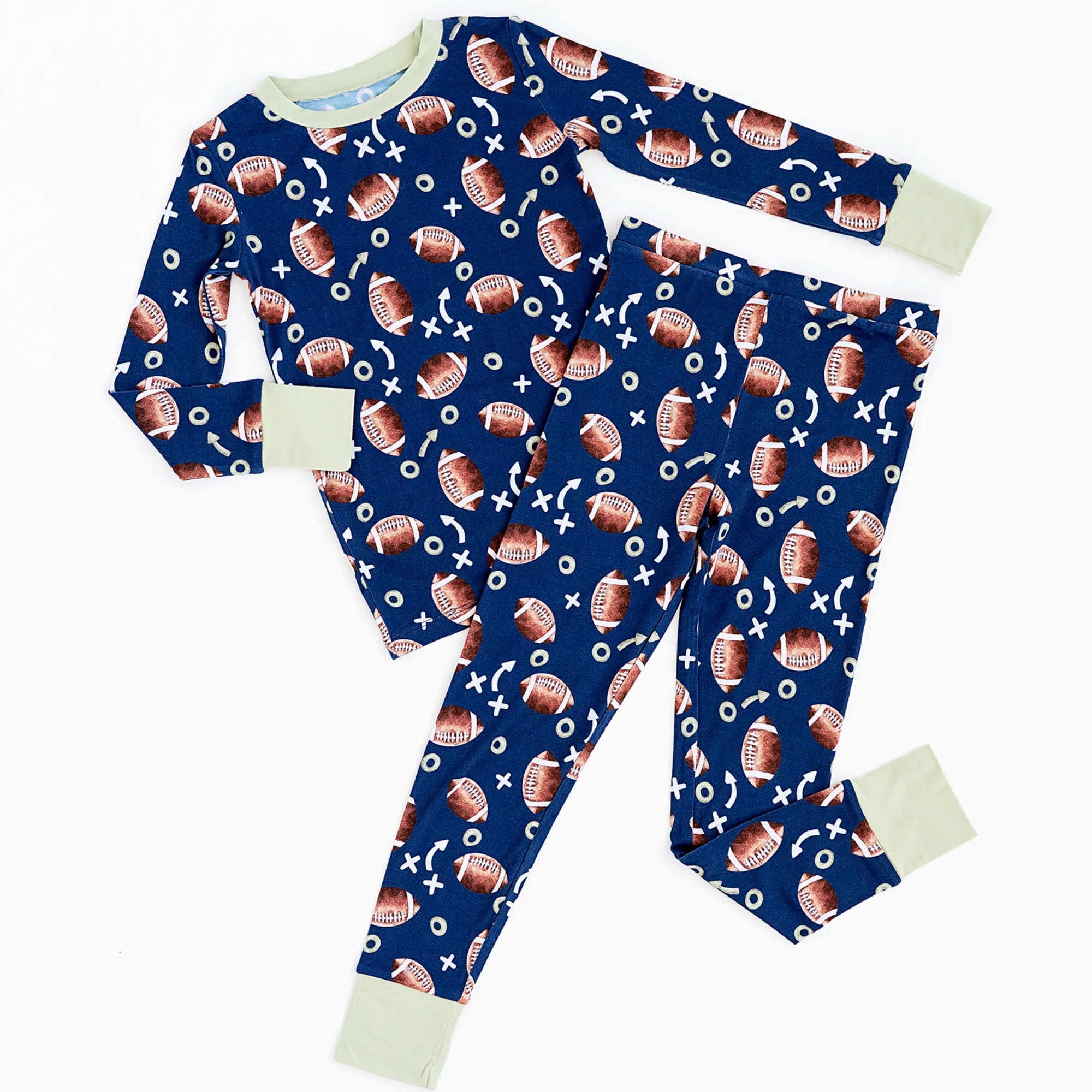 Clear Eyes, Full Hearts, Lets Snooze Football Toddler/Big Kid Pajamas