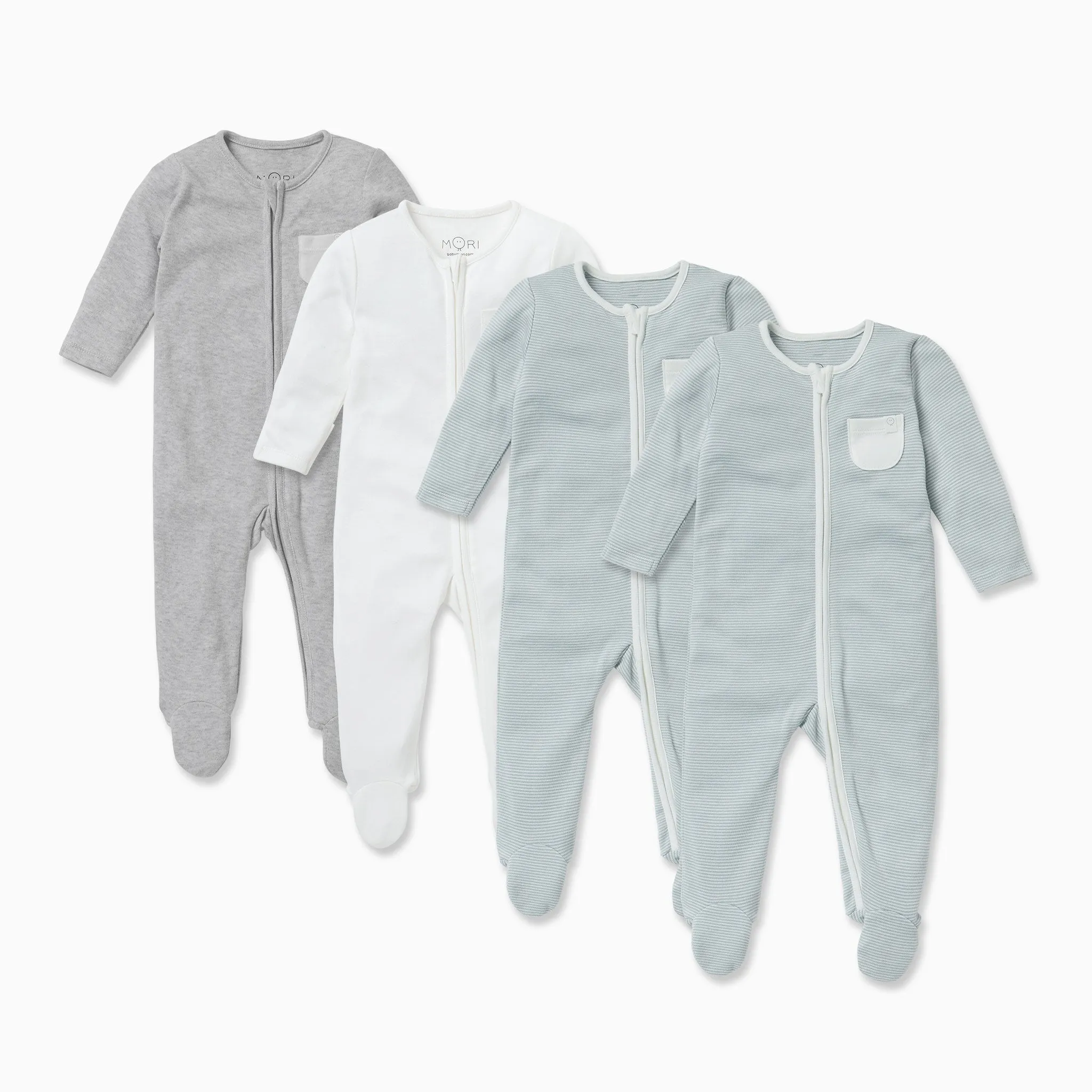 Clever Zip Baby Pajamas 4 Pack