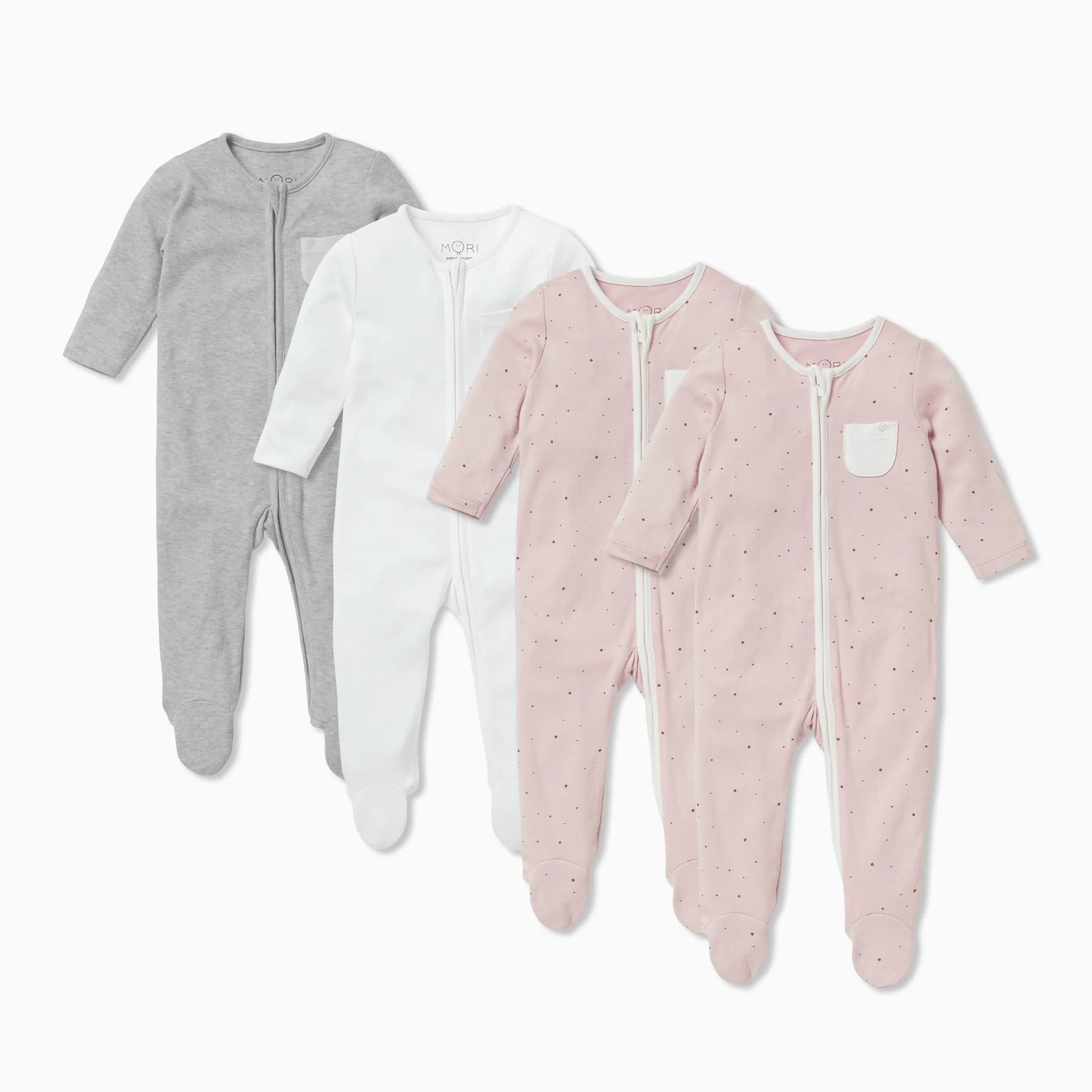 Clever Zip Baby Pajamas 4 Pack