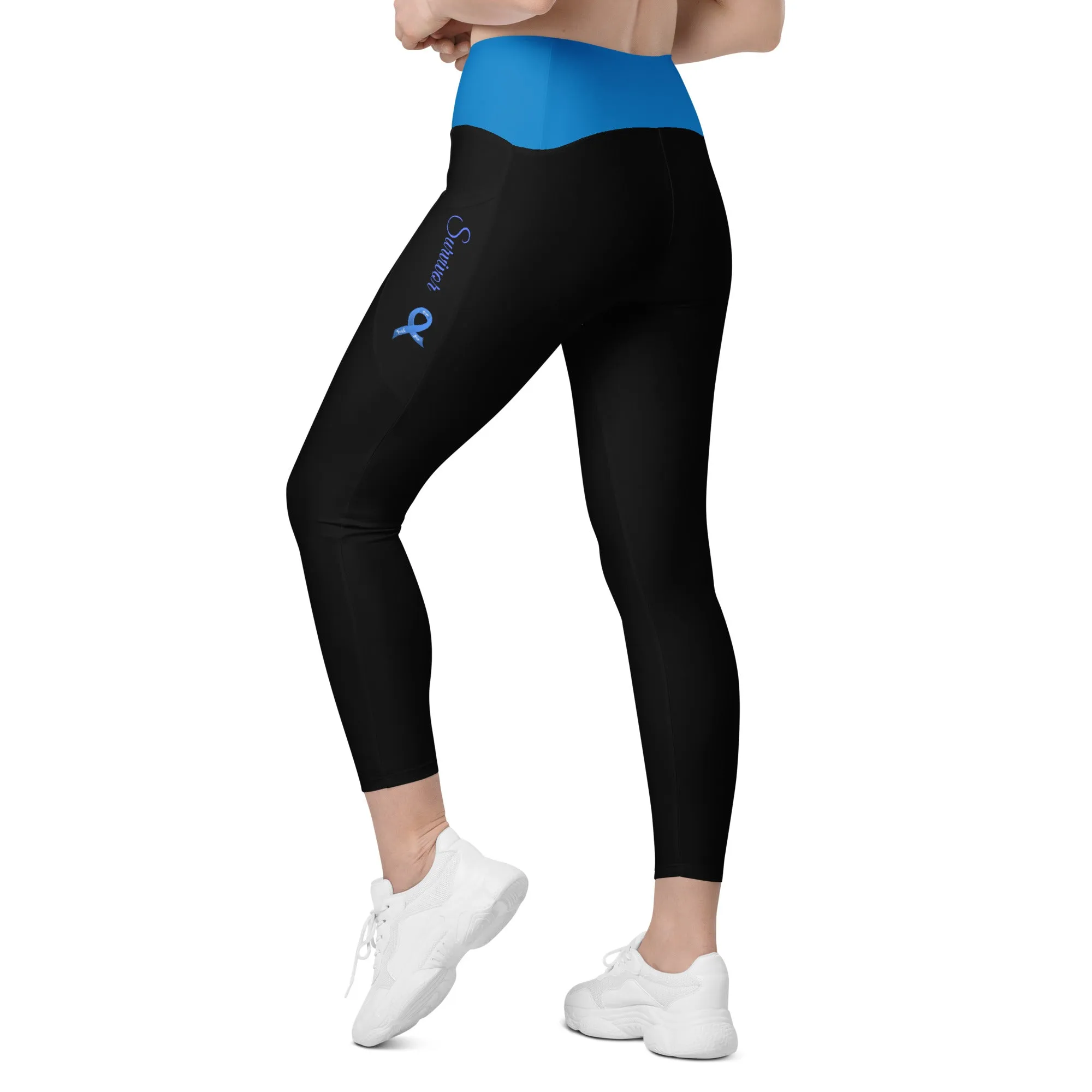 Colon Cancer "Survivor" Leggings with Pockets