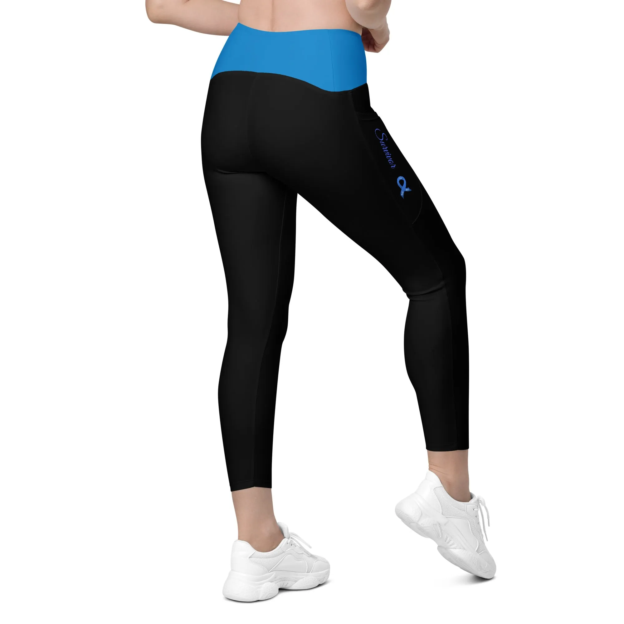 Colon Cancer "Survivor" Leggings with Pockets