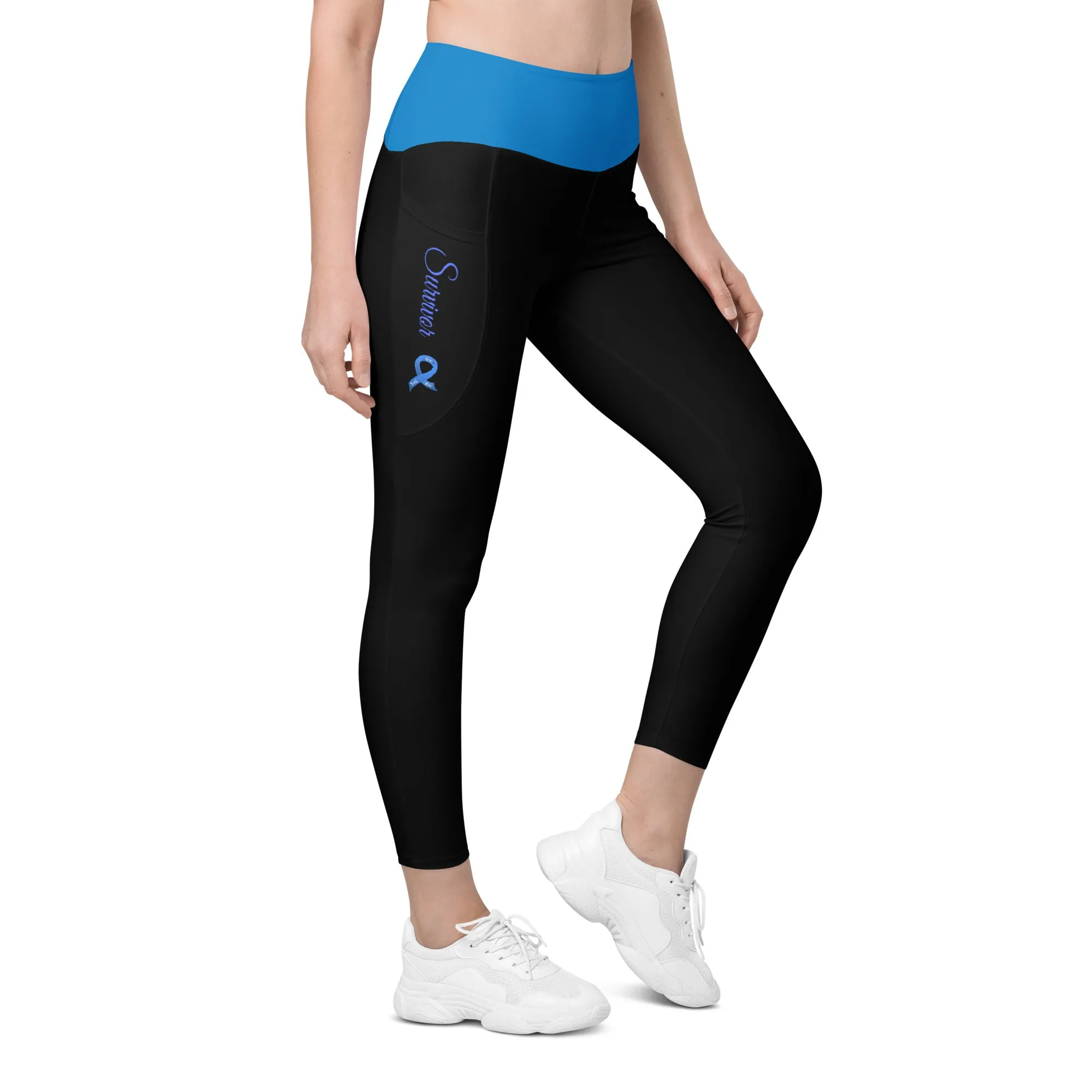 Colon Cancer "Survivor" Leggings with Pockets