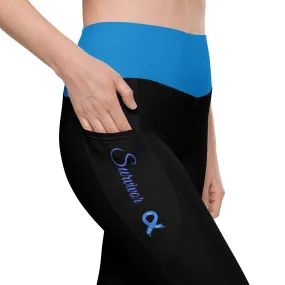 Colon Cancer "Survivor" Leggings with Pockets