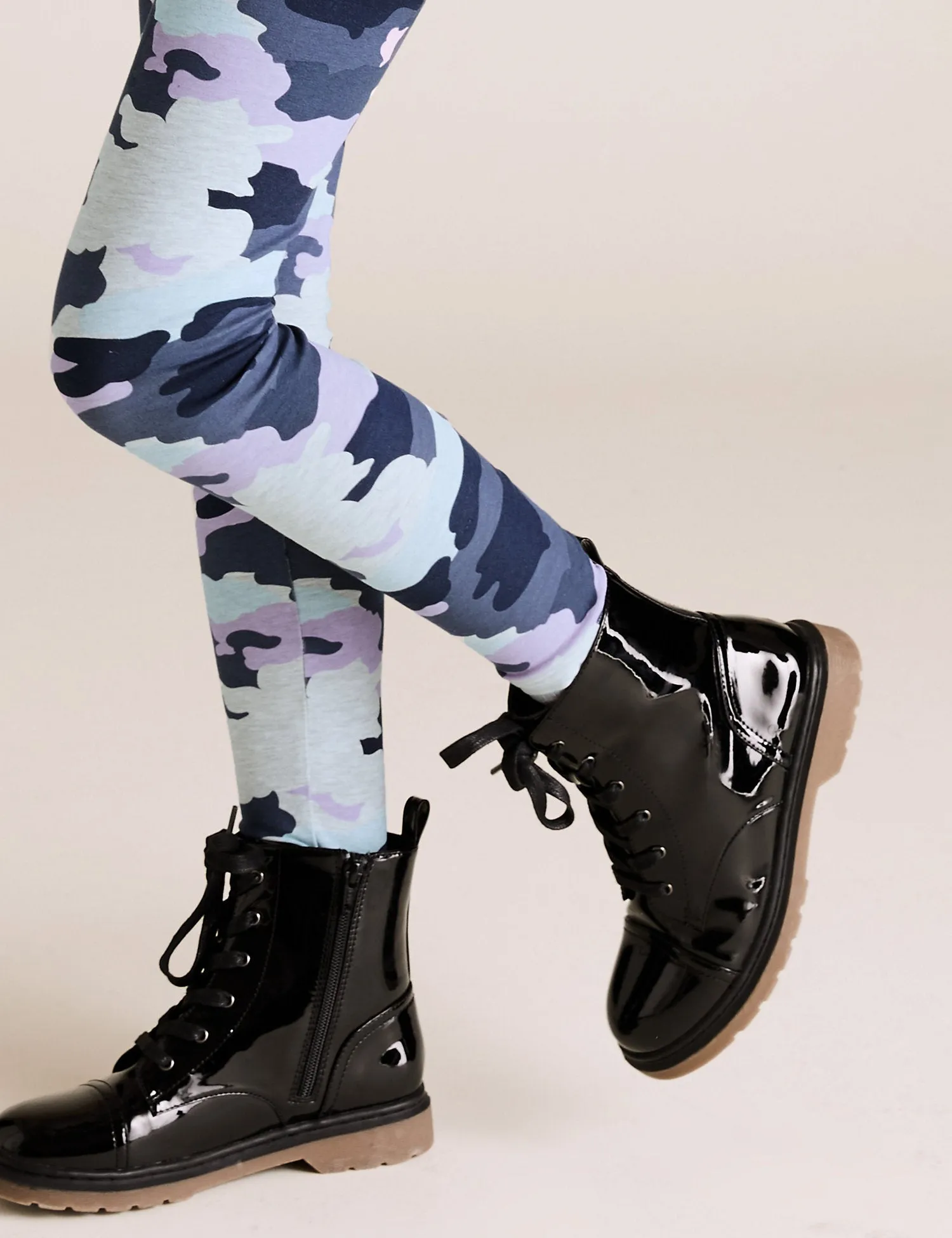 Cotton Rich Camouflage Print Leggings