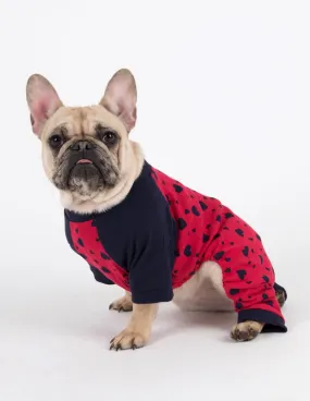 Dog Dark Navy Hearts Pajamas