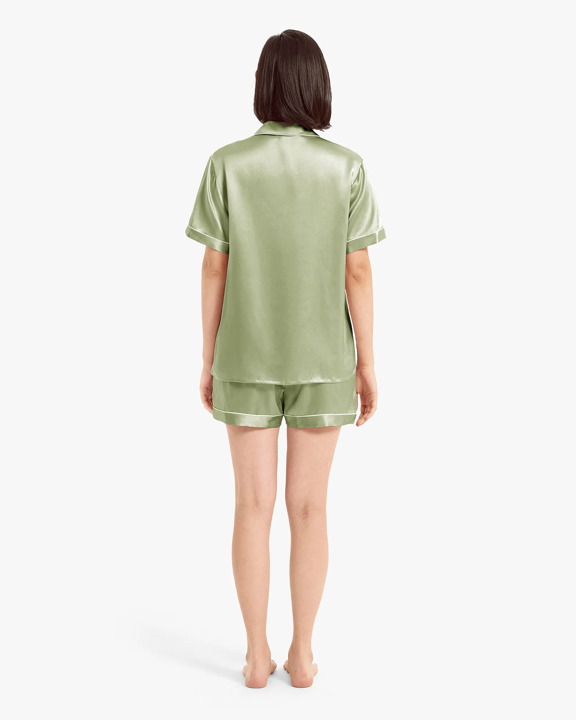 Elegant Silk Short Pajamas