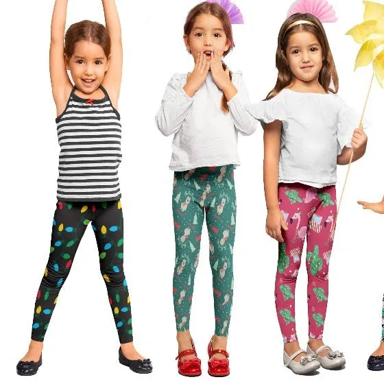 Fa La Llama Kids Christmas Leggings