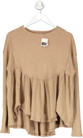 Free People Brown Oh My Babydoll Thermal UK S