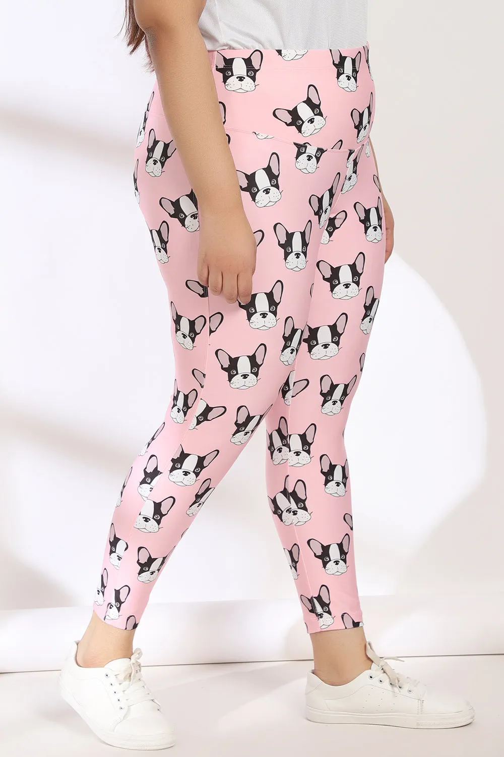 French Bulldog Tummy Shaper Printed Leggings