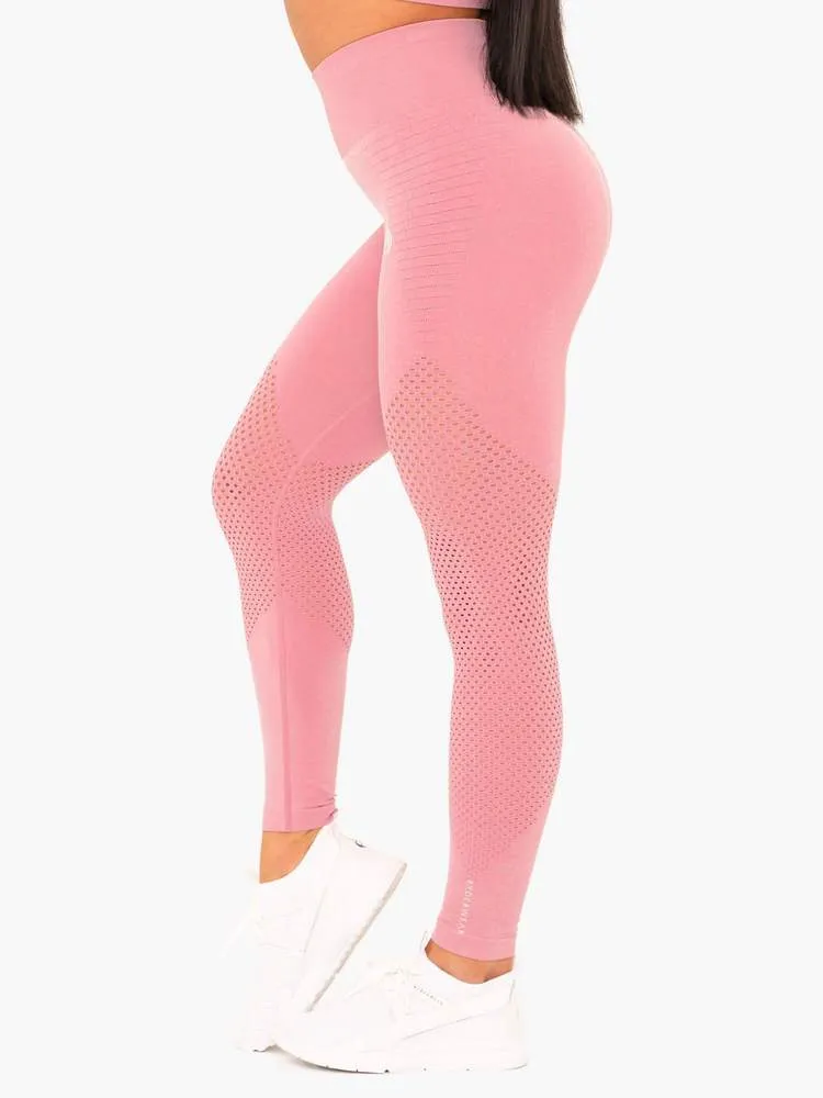 GEO SEAMLESS HIGH WAISTED LEGGINGS - PINK