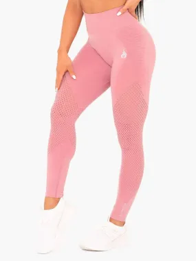 GEO SEAMLESS HIGH WAISTED LEGGINGS - PINK