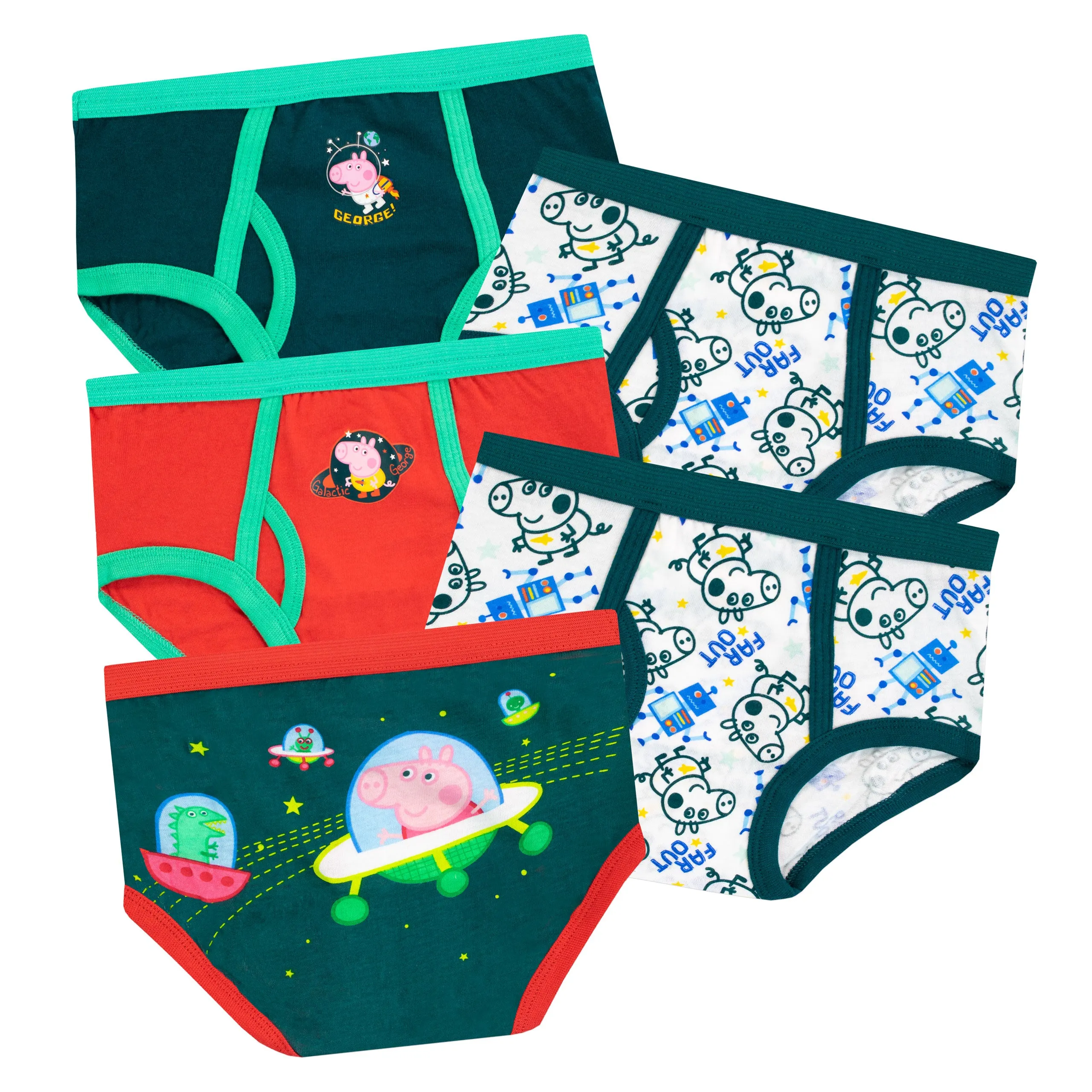 George Pig Space Underwear - Pack of 5