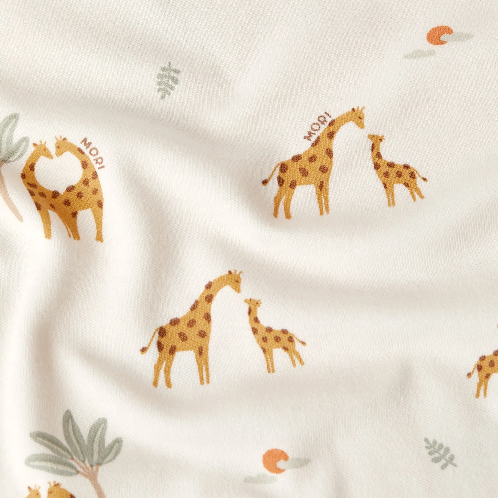 Giraffe Print Zip Summer Pajamas