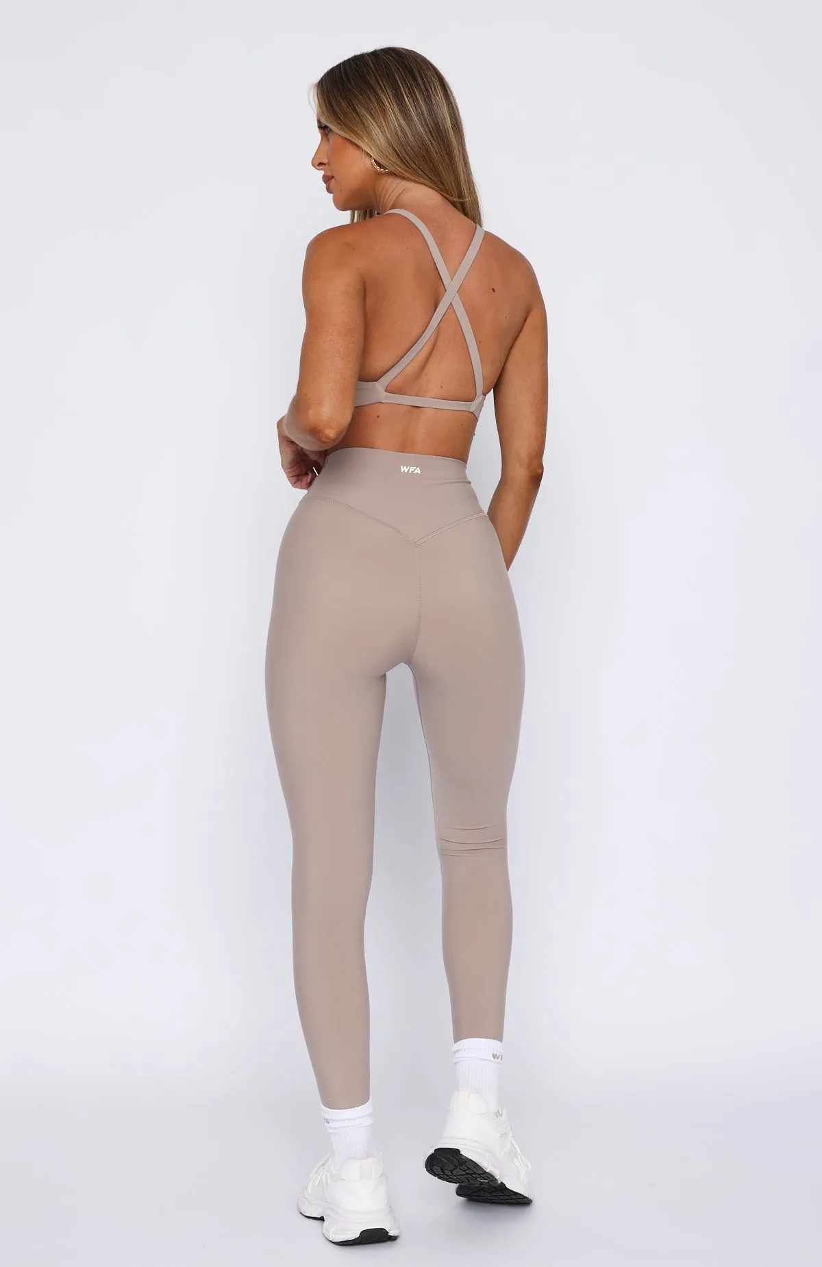 Go Getter High Waisted Leggings Taupe