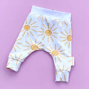 HAPPY-sun-face baby leggings