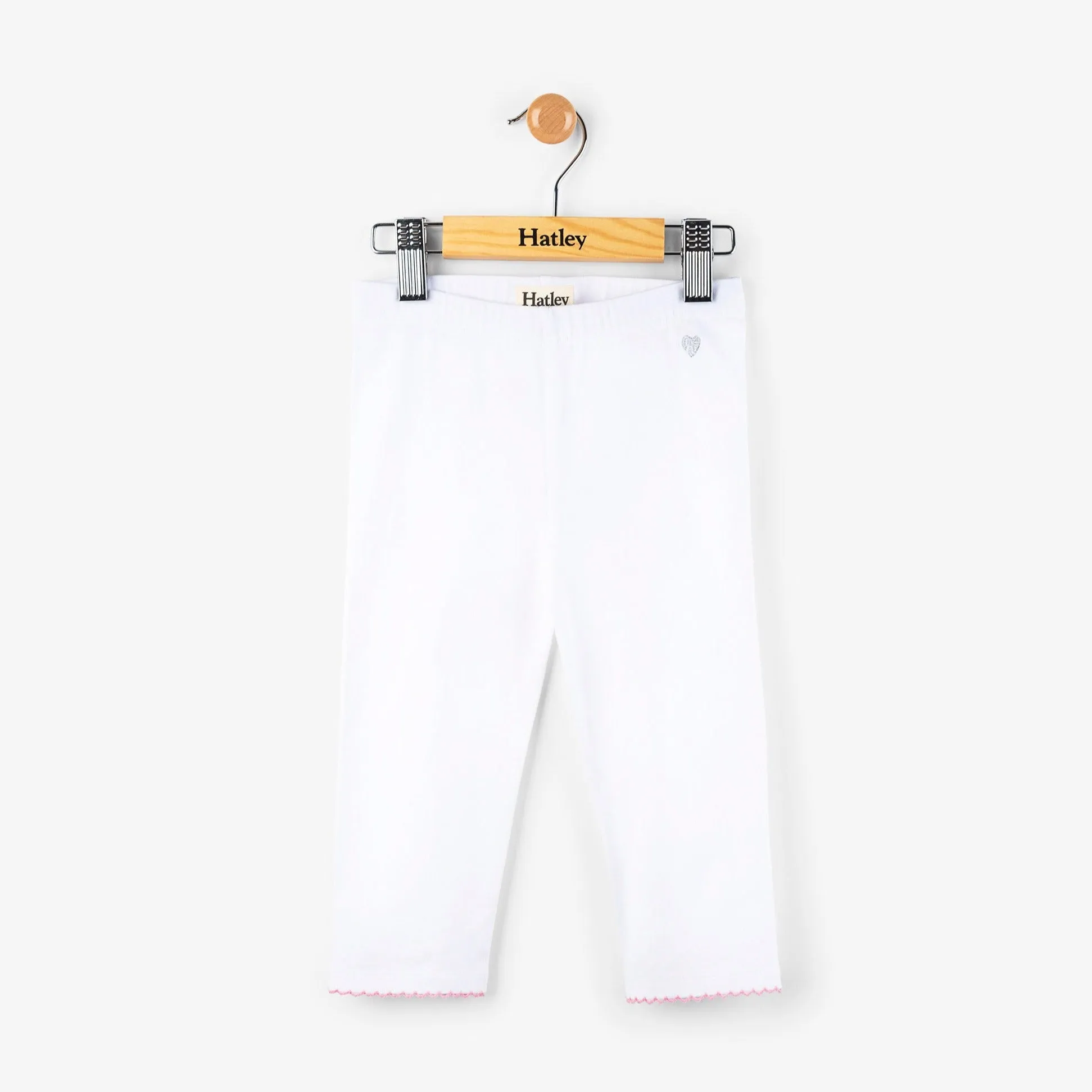 Hatley White Basic Capri Leggings