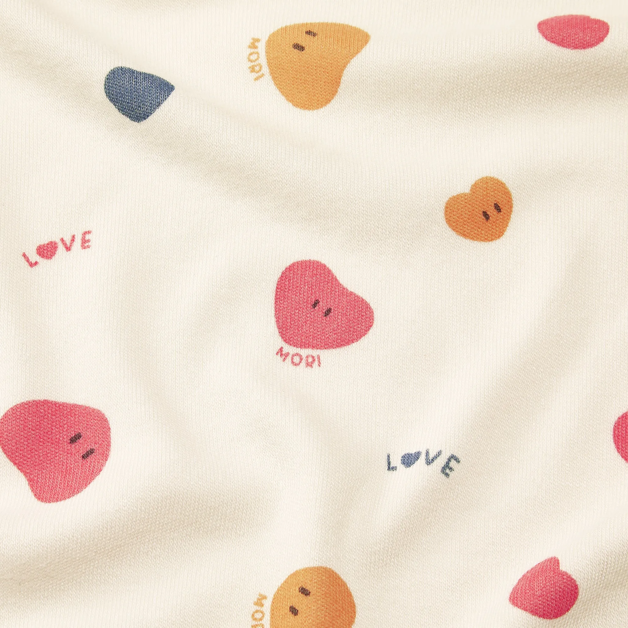 Heart Print Clever Zip Baby Pajamas